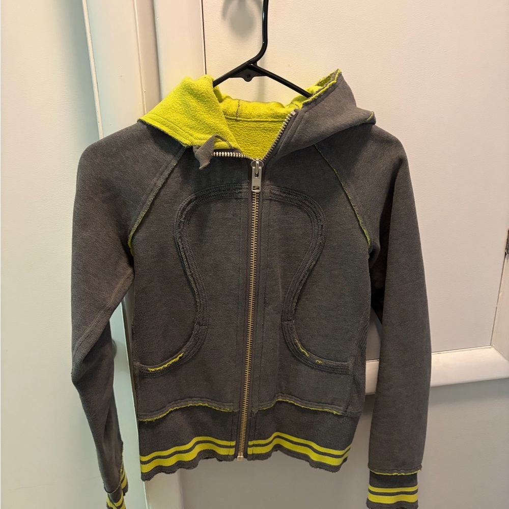 Gray and Yellow Lululemon Hoodie